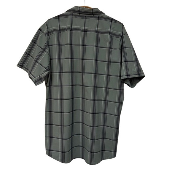 FLYLOW Mens Short Sleeve Plaid Pearl Snap Front Shirt Tahoe CA Designed Large - Picture 4 of 9
